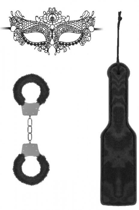 Черный игровой набор Introductory Bondage Kit №4 - Shots Media BV - купить с доставкой в Красногорске