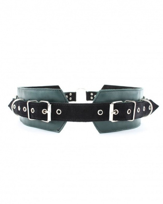 Изумрудный пояс Ladys Arsenal с колечками для крепления - БДСМ Арсенал - купить с доставкой в Красногорске