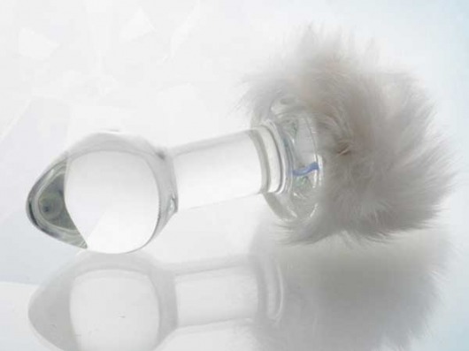 Стеклянная анальная втулка с хвостиком - 9,5 см. - Sexus - купить с доставкой в Красногорске