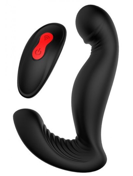 Черный вибромассажер простаты SWIRLING P-PLEASER - Dream Toys - в Красногорске купить с доставкой