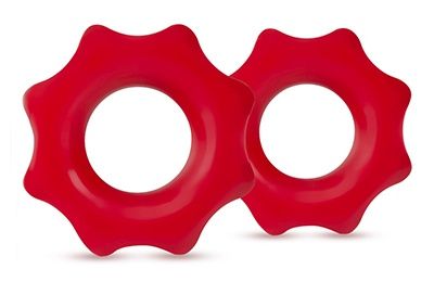 Набор из 2 красных фигурных эрекционных колец NUTZ - Blush Novelties - в Красногорске купить с доставкой