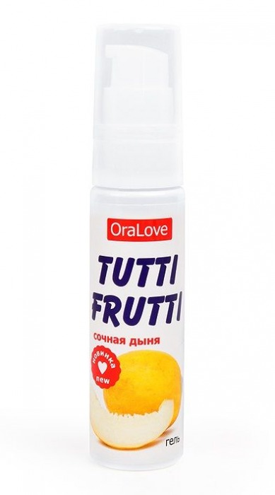 Гель-смазка Tutti-frutti со вкусом сочной дыни - 30 гр. - Биоритм - купить с доставкой в Красногорске