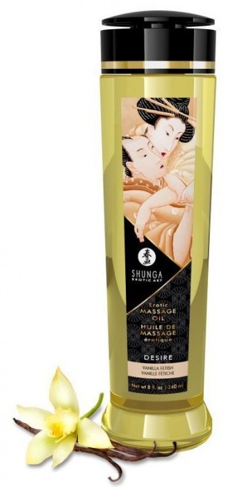 Массажное масло с ароматом ванили Desire - 240 мл. - Shunga - купить с доставкой в Красногорске