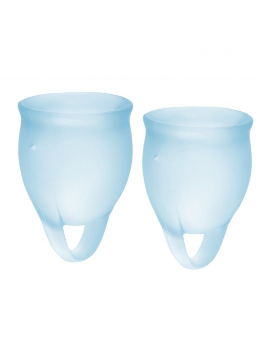Набор голубых менструальных чаш Feel confident Menstrual Cup - Satisfyer - купить с доставкой в Красногорске