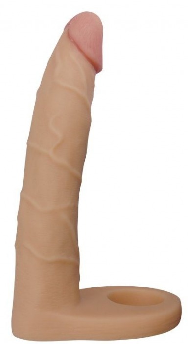Телесная насадка-фаллоимитатор для двойного проникновения - 17 см. - Lovetoy - купить с доставкой в Красногорске