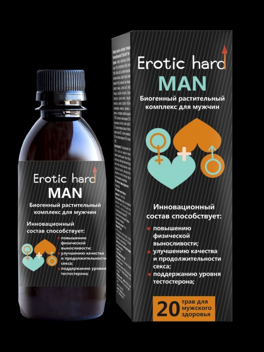 Мужской биогенный концентрат для усиления эрекции Erotic hard Man - 250 мл. - Erotic Hard - купить с доставкой в Красногорске