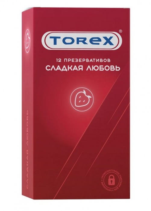 Презервативы Torex  Сладкая любовь  с ароматом клубники - 12 шт. - Torex - купить с доставкой в Красногорске