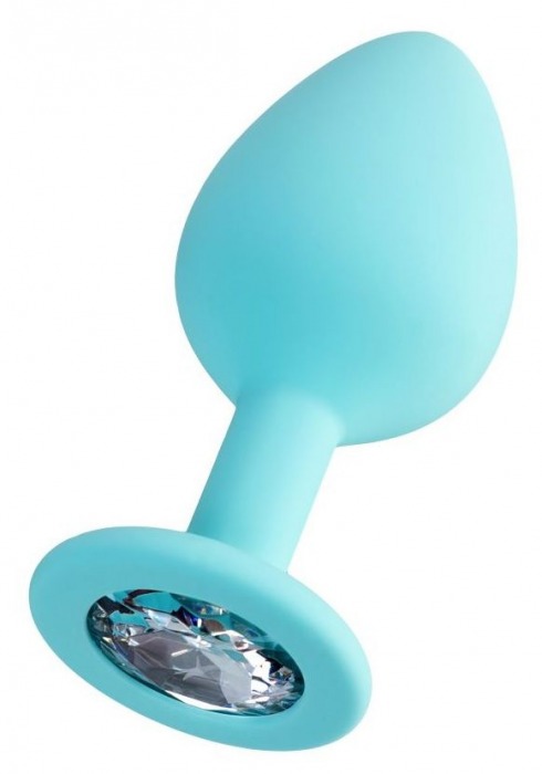 Мятная анальная втулка Brilliant с прозрачным кристаллом - 8 см. - ToyFa - купить с доставкой в Красногорске