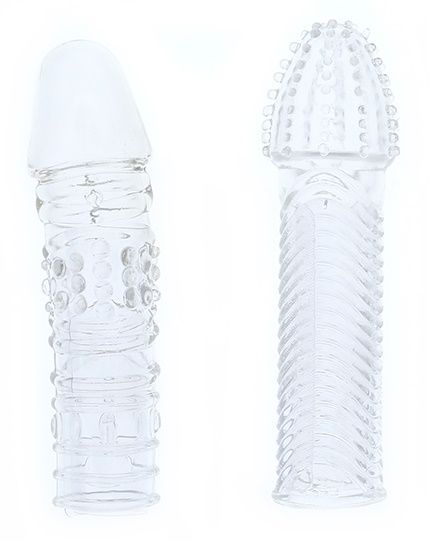 Комплект из 2 прозрачных насадок на пенис PENIS EXTENDER PACK - Dream Toys - в Красногорске купить с доставкой
