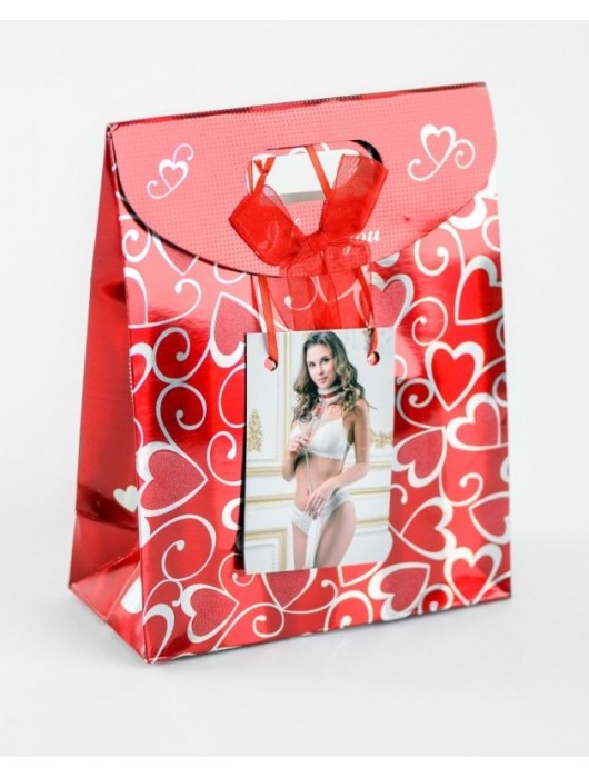 Бело-красный ошейник из натуральной кожи с нежным мехом - БДСМ Арсенал - купить с доставкой в Красногорске