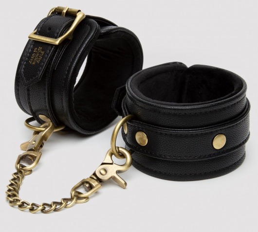 Черные оковы на ноги Bound to You Faux Leather Ankle Cuffs - Fifty Shades of Grey - купить с доставкой в Красногорске