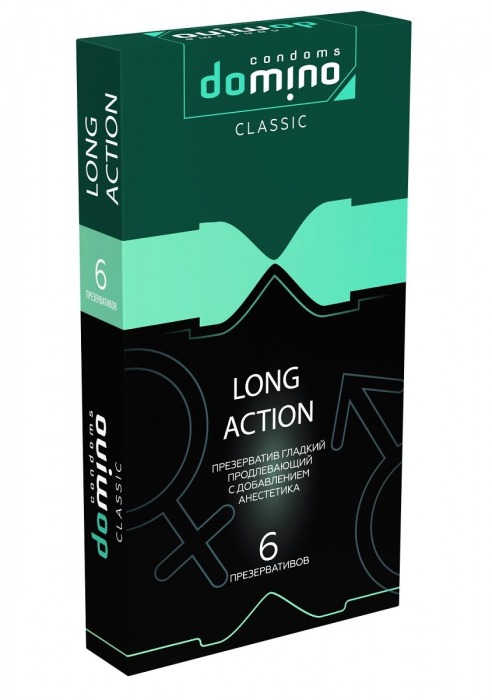 Презервативы с пролонгирующим эффектом DOMINO Classic Long action - 6 шт. - Domino - купить с доставкой в Красногорске