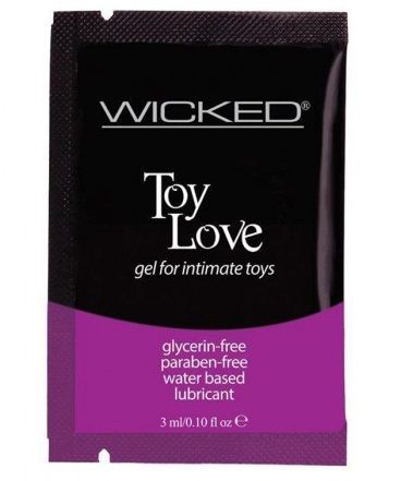 Лубрикант на водной основе для использования с игрушками WICKED Toy Love - 3 мл. - Wicked - купить с доставкой в Красногорске