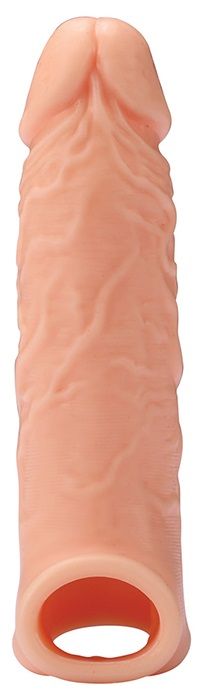 Телесная насадка EXTENDER WITH BALL STRAP 6.5 - 17 см. - Dream Toys - в Красногорске купить с доставкой