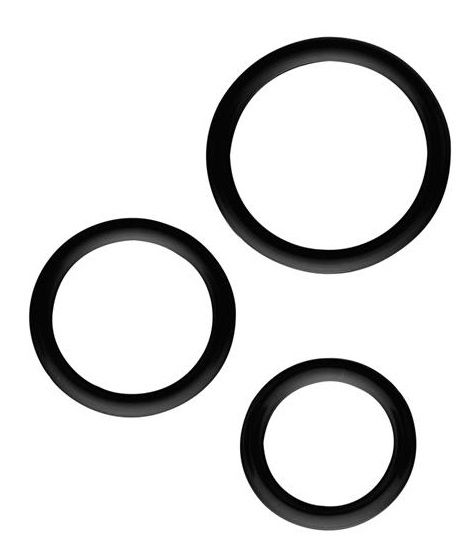 Набор из 3 эрекционных колец SILICONE COCKRINGS - Dream Toys - в Красногорске купить с доставкой