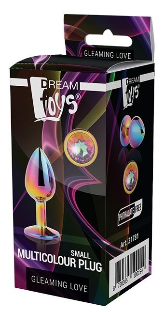 Голографическая анальная втулка с радужным кристаллом - 7,1 см. - Dream Toys - купить с доставкой в Красногорске