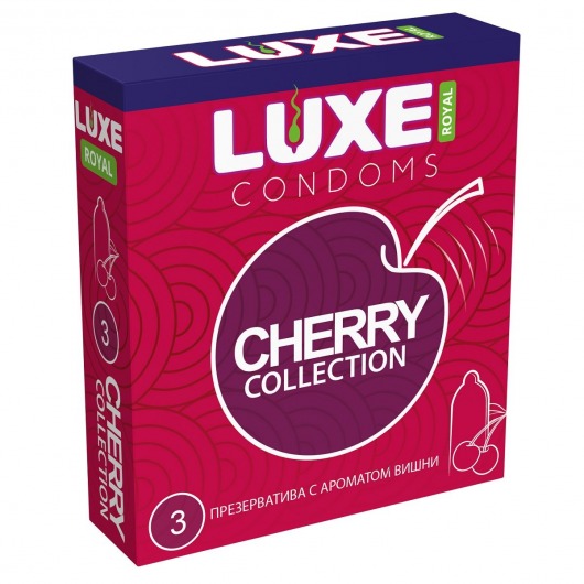 Презервативы с ароматом вишни LUXE Royal Cherry Collection - 3 шт. - Luxe - купить с доставкой в Красногорске