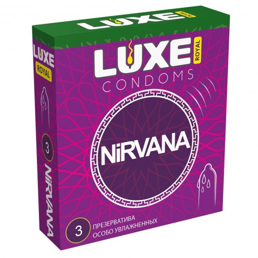 Презервативы с увеличенным количеством смазки LUXE Royal Nirvana - 3 шт. - Luxe - купить с доставкой в Красногорске