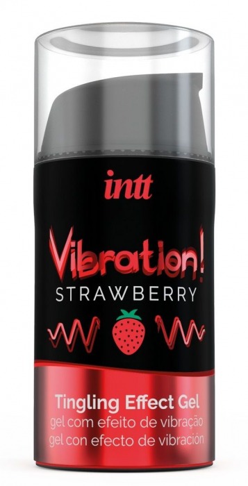 Жидкий интимный гель с эффектом вибрации Vibration! Strawberry - 15 мл. - INTT - купить с доставкой в Красногорске