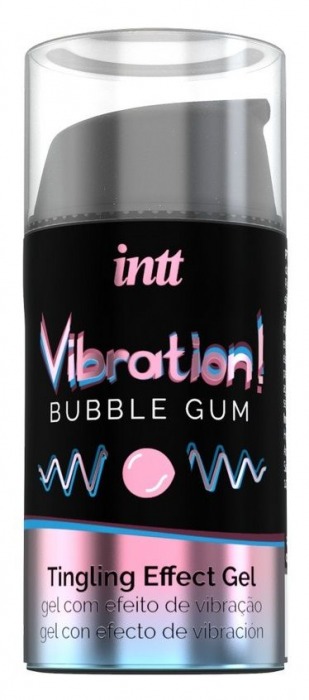 Жидкий интимный гель с эффектом вибрации Vibration! Bubble Gum - 15 мл. - INTT - купить с доставкой в Красногорске