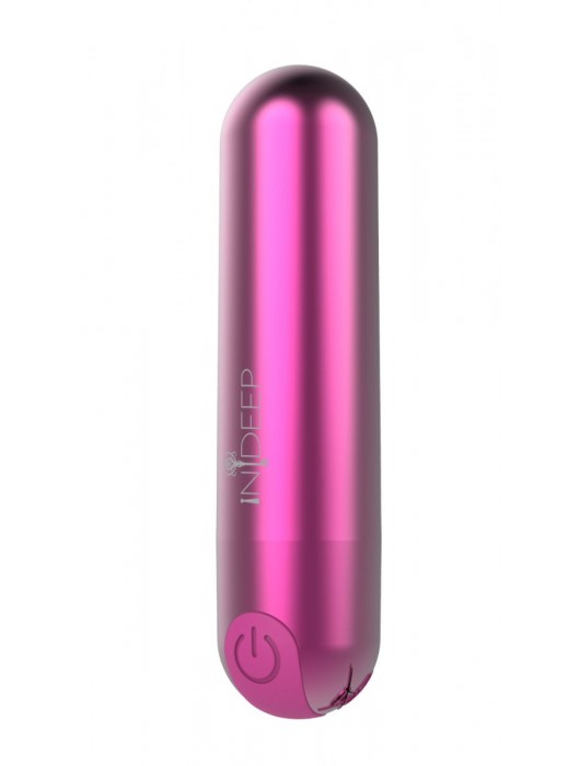 Малиновая перезаряжаемая вибропуля Clio - 7,6 см. - Indeep