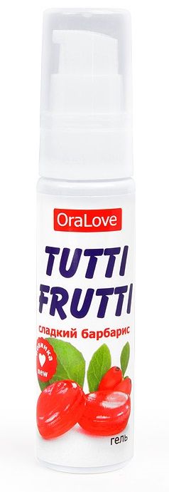 Гель-смазка Tutti-frutti со вкусом барбариса - 30 гр. - Биоритм - купить с доставкой в Красногорске