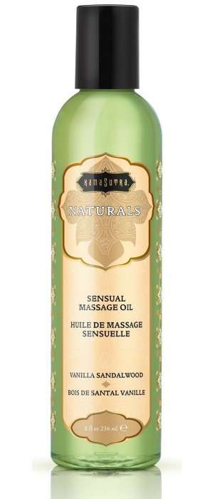 Массажное масло Naturals Vanilla Sandalwood с ароматом ванили и сандала - 236 мл. - Kama Sutra - купить с доставкой в Красногорске
