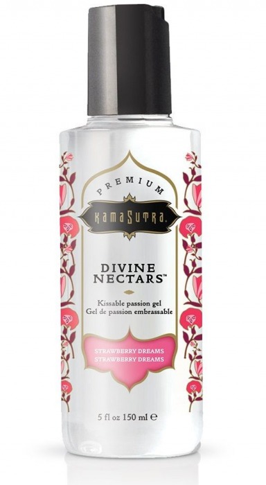 Гель-лубрикант на водной основе Divine Nectars Strawberry Dream с ароматом клубники - 150 мл. - Kama Sutra - купить с доставкой в Красногорске