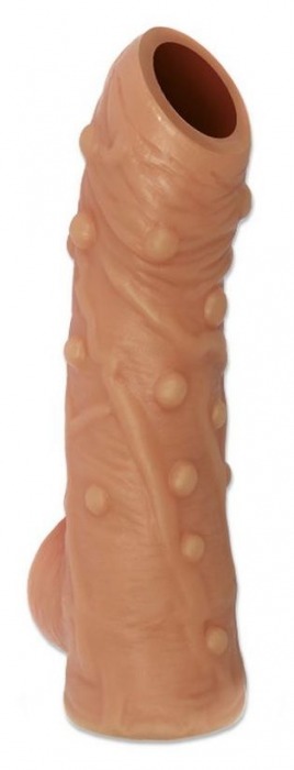 Телесная насадка с пупырышками и открытой головкой Nude Sleeve L - 14 см. - KOKOS - в Красногорске купить с доставкой