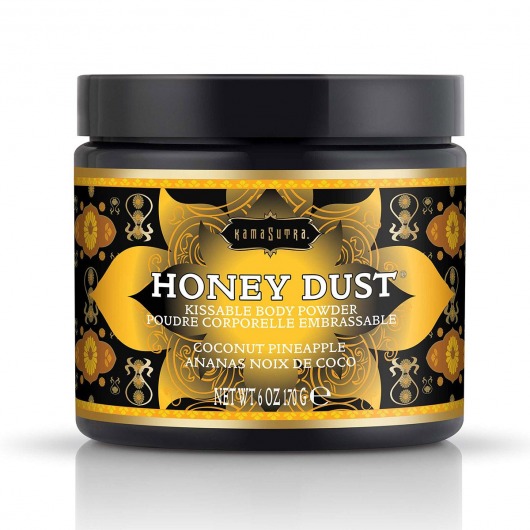 Пудра для тела Honey Dust Body Powder с ароматом кокоса и ананаса - 170 гр. - Kama Sutra - купить с доставкой в Красногорске