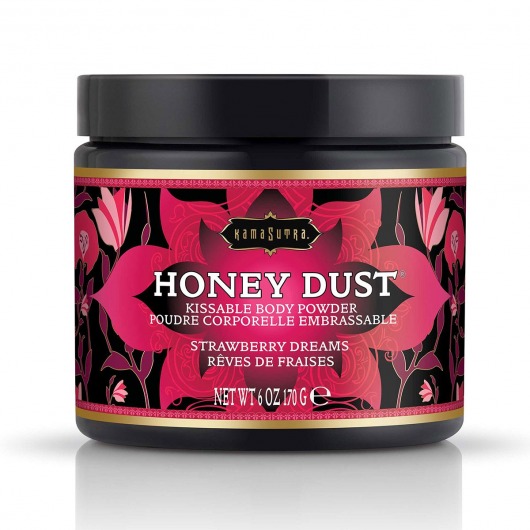 Пудра для тела Honey Dust Body Powder с ароматом клубники - 170 гр. - Kama Sutra - купить с доставкой в Красногорске