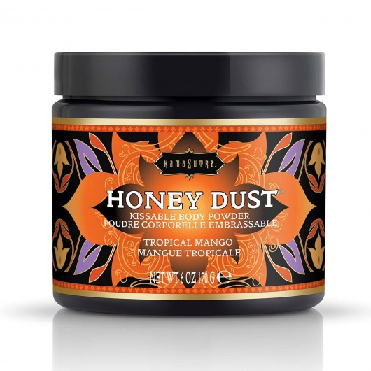 Пудра для тела Honey Dust Body Powder с ароматом манго - 170 гр. - Kama Sutra - купить с доставкой в Красногорске