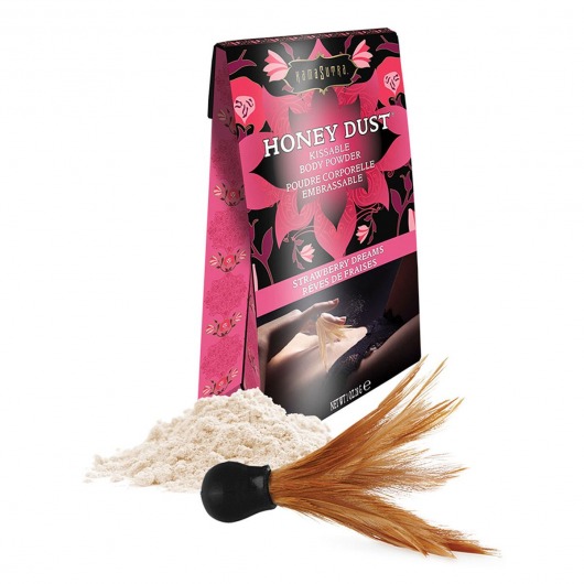 Пудра для тела Honey Dust Body Powder с ароматом клубники - 28 гр. - Kama Sutra - купить с доставкой в Красногорске