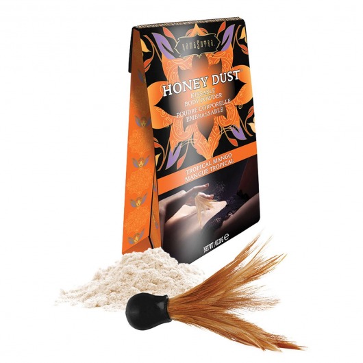 Пудра для тела Honey Dust Body Powder с ароматом манго - 28 гр. - Kama Sutra - купить с доставкой в Красногорске