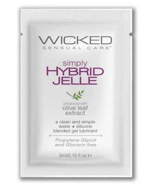 Гель-лубрикант на водно-силиконовой основе Simply Hybrid Jelle - 3 мл. - Wicked - купить с доставкой в Красногорске