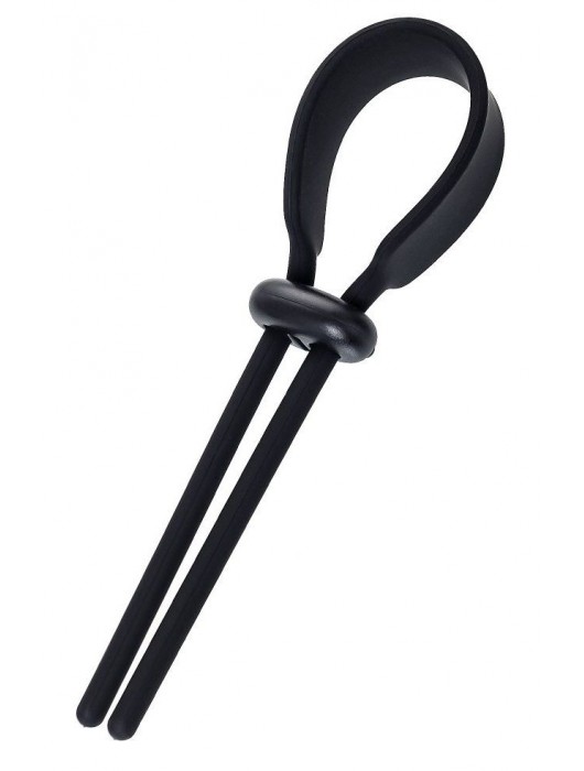 Черное эрекционное лассо на пенис Keb - A-toys - в Красногорске купить с доставкой