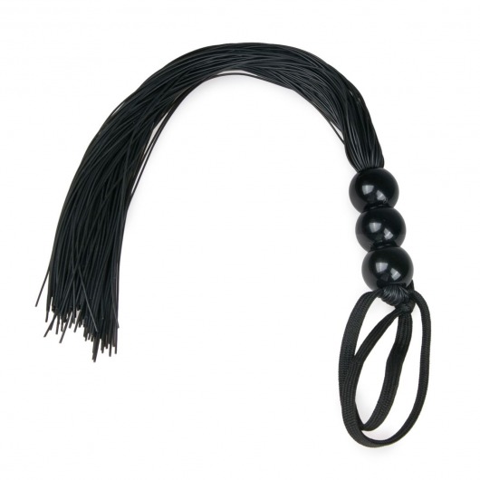 Черная силиконовая плеть Silicone Whip - 32 см. - Easy toys - купить с доставкой в Красногорске