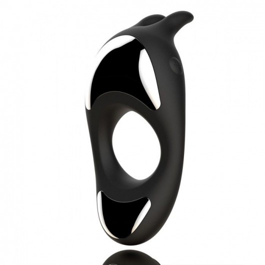Черное эрекционное кольцо с двумя моторами Zeus Dual Vibe Cock Ring - FeelzToys - в Красногорске купить с доставкой