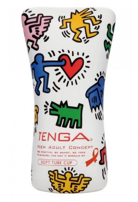 Мастурбатор-туба Keith Haring Soft Tube CUP - Tenga - в Красногорске купить с доставкой
