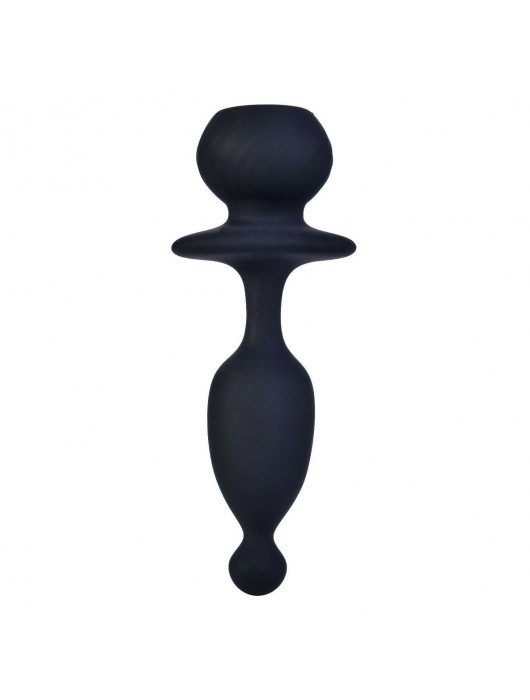 Черная анальная пробка с белым хвостиком Magic Bunny - Magic Motion