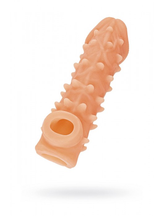 Телесная закрытая насадка с пупырышками Cock Sleeve Size S - 13,8 см. - KOKOS - в Красногорске купить с доставкой