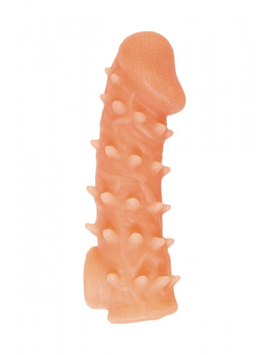 Телесная закрытая насадка с пупырышками Cock Sleeve Size S - 13,8 см. - KOKOS - в Красногорске купить с доставкой