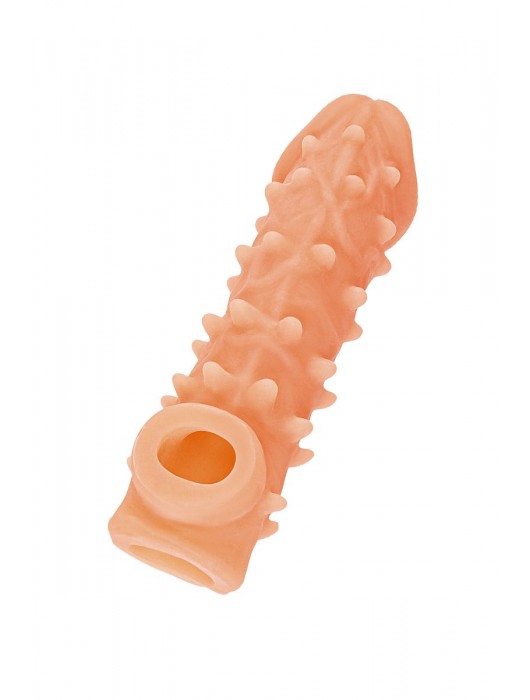 Телесная закрытая насадка с пупырышками Cock Sleeve Size S - 13,8 см. - KOKOS - в Красногорске купить с доставкой