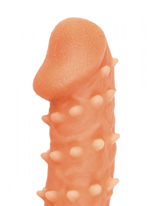 Телесная закрытая насадка с пупырышками Cock Sleeve Size S - 13,8 см. - KOKOS - в Красногорске купить с доставкой