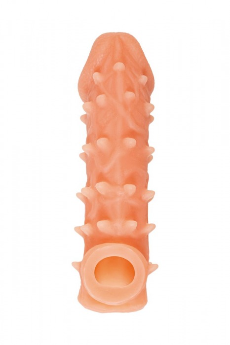 Телесная закрытая насадка с пупырышками Cock Sleeve Size M - 15,6 см. - KOKOS - в Красногорске купить с доставкой