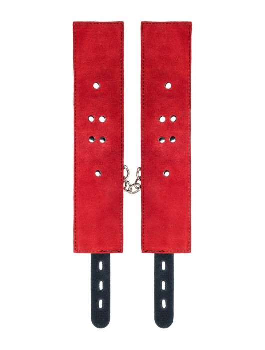 Красно-черные оковы на ноги из кожи - ToyFa - купить с доставкой в Красногорске