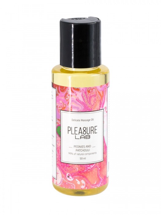 Массажное масло Pleasure Lab Delicate с ароматом пиона и пачули - 50 мл. - Pleasure Lab - купить с доставкой в Красногорске