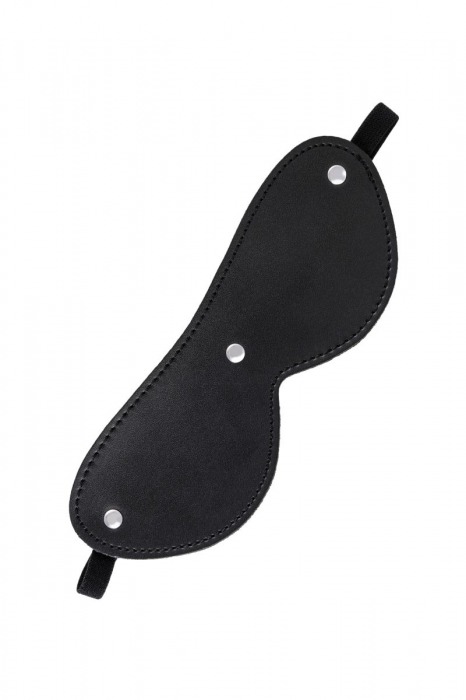 Черная кожаная маска Anonymo с мягким подкладом - ToyFa - купить с доставкой в Красногорске