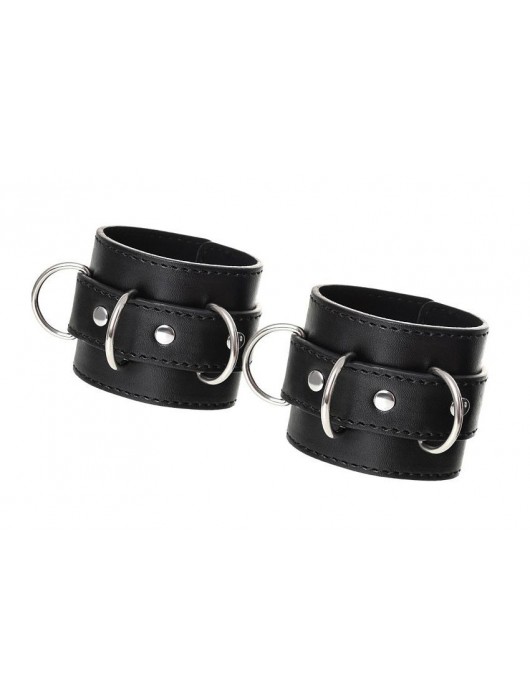 Черные наручники Anonymo на сцепке - ToyFa - купить с доставкой в Красногорске