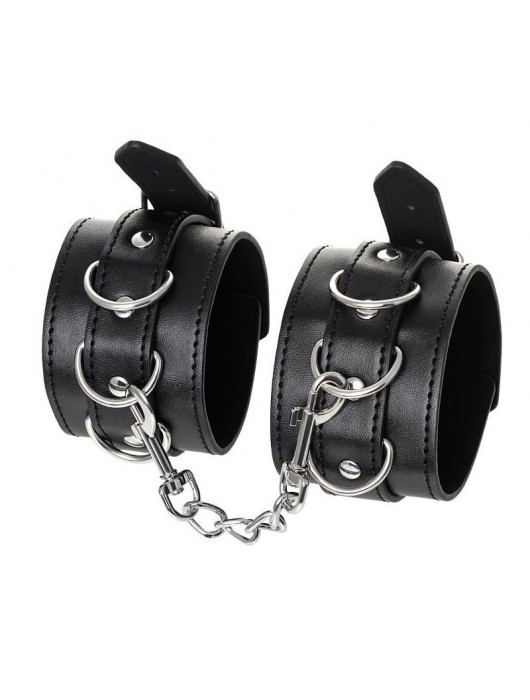 Черные оковы Anonymo из искусственной кожи - ToyFa - купить с доставкой в Красногорске